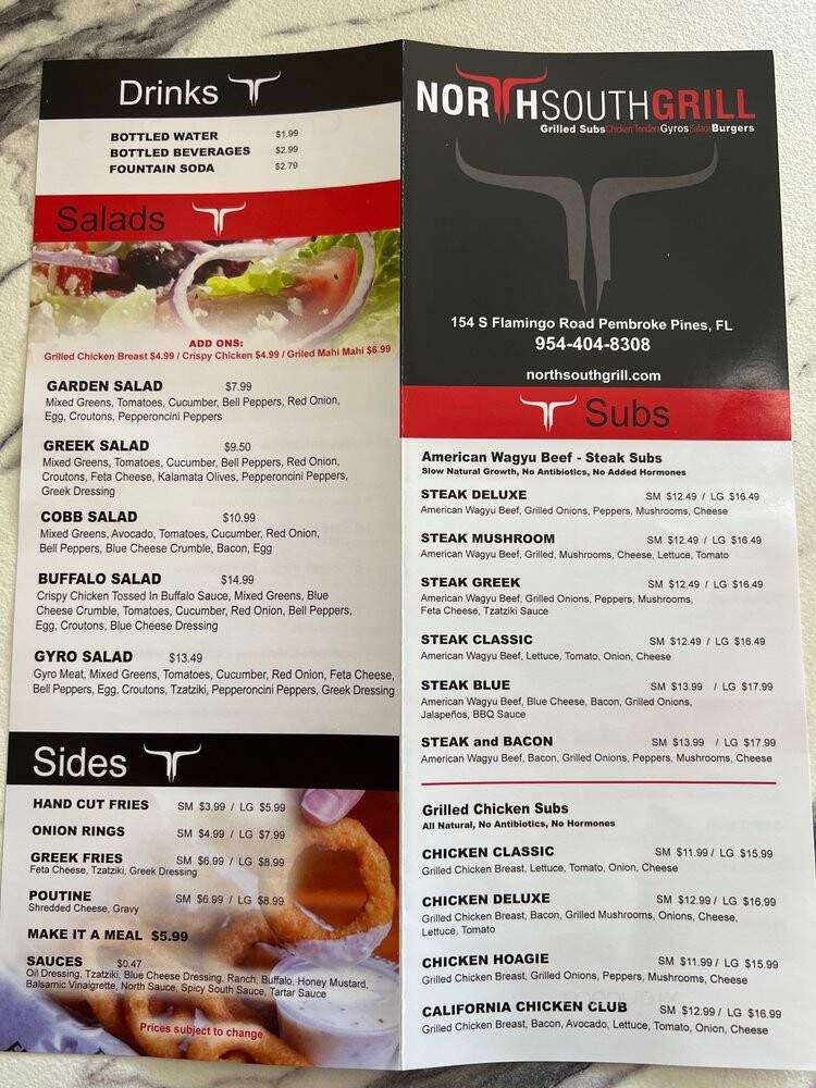 North South Grill - Pembroke Pines, FL menu_pic