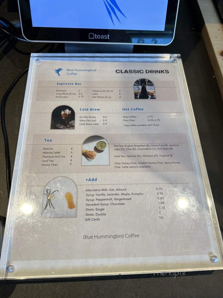 Cup Novel Park - Irvine, CA menu_pic