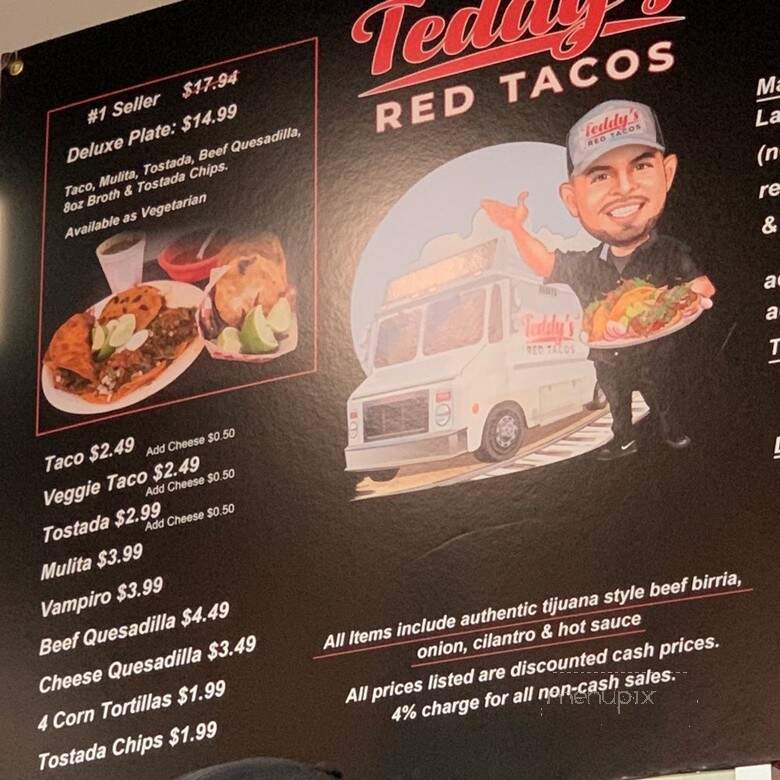 Teddy's Red Tacos - Anaheim, CA menu_pic