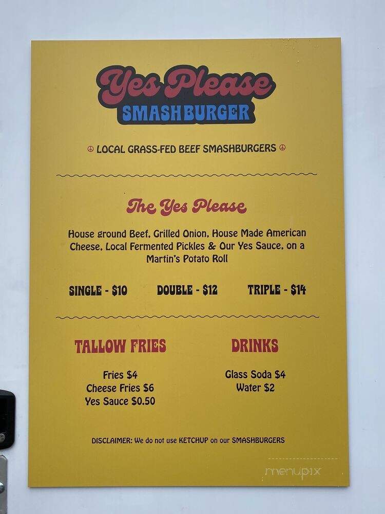 Yes Please SmashBurger - Portland, OR menu_pic