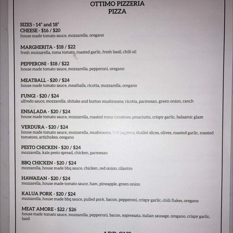 Ottimo Pizzeria - Long Beach, CA