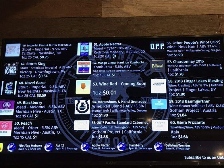 Fountainhead Taproom - Chattanooga, TN menu_pic