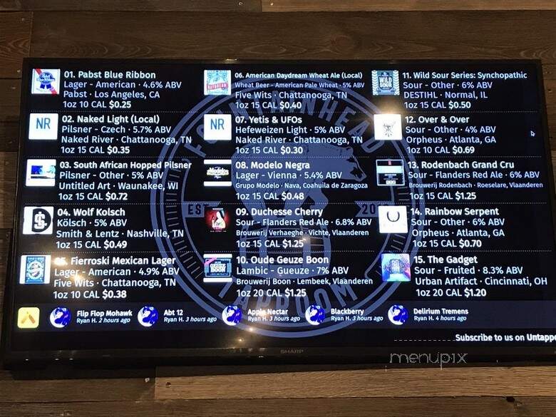 Fountainhead Taproom - Chattanooga, TN menu_pic