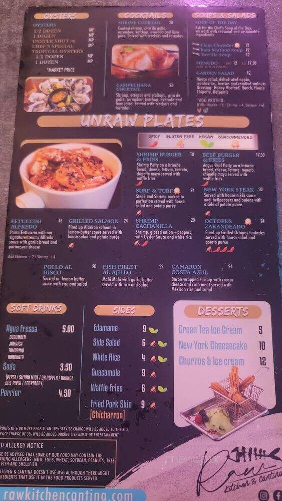 Raw Kitchen & Cantina - Rancho Cucamonga, CA menu_pic