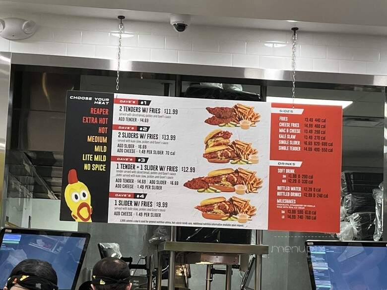 Dave's Hot Chicken - Fullerton, CA menu_pic