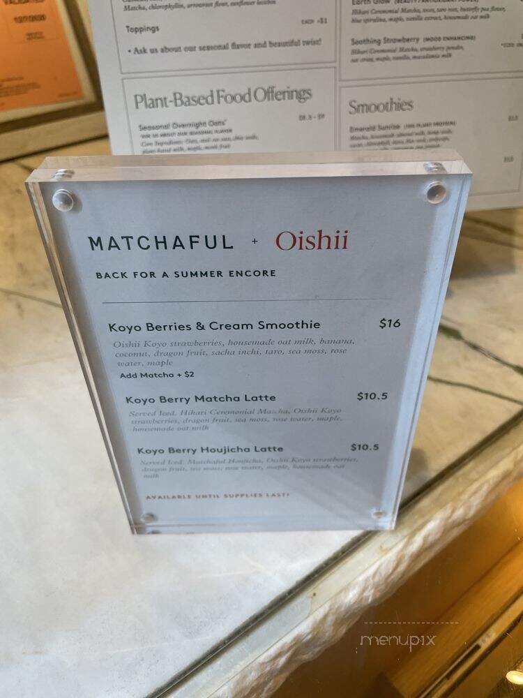 Matchaful - New York, NY menu_pic
