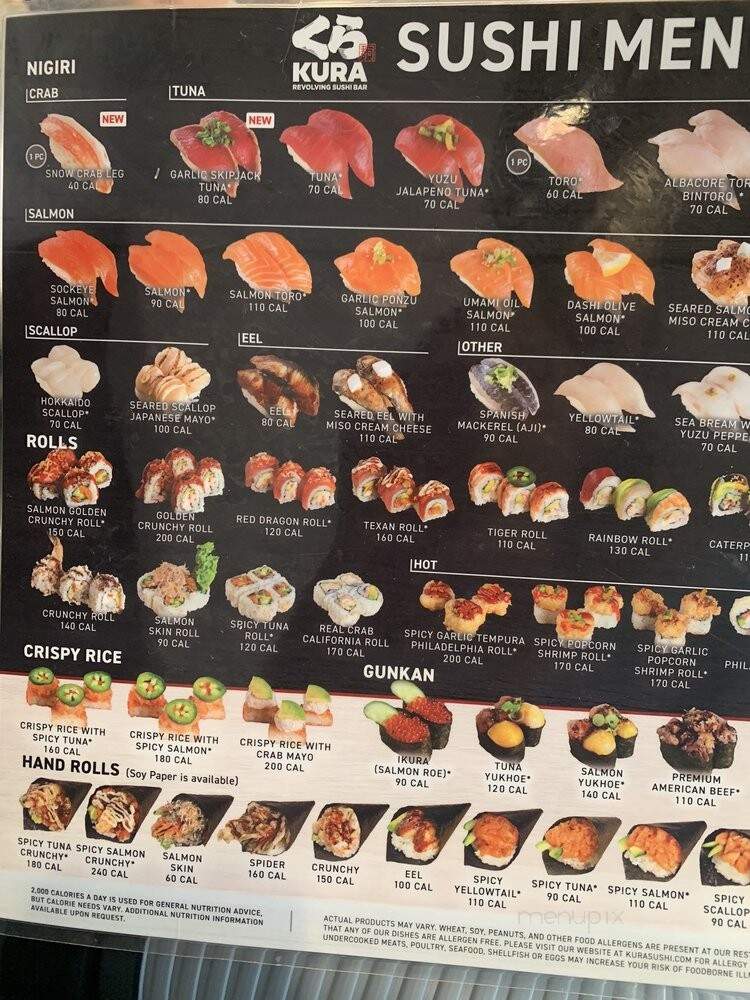 Kura Revolving Sushi Bar - San Antonio, TX menu_pic