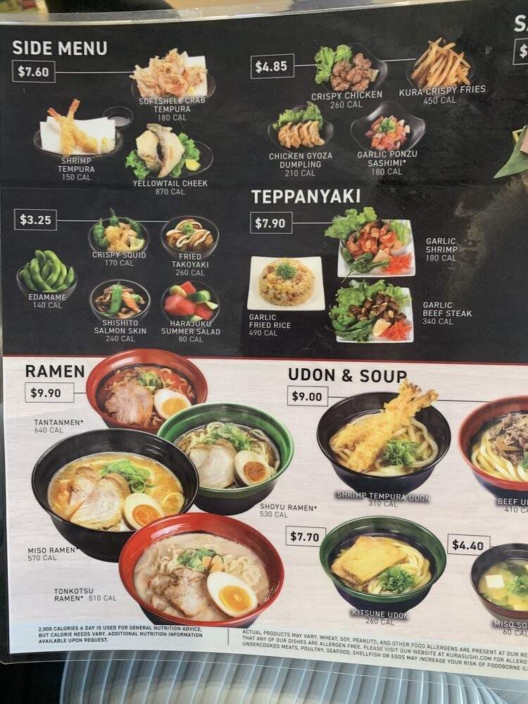 Kura Revolving Sushi Bar - San Antonio, TX menu_pic