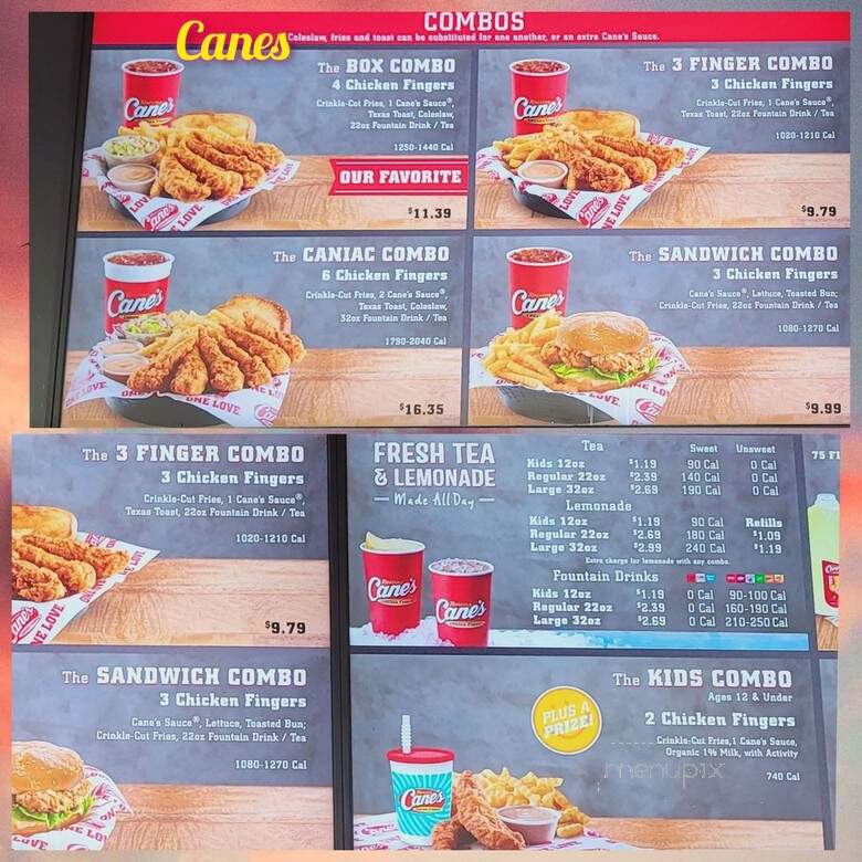 Raising Cane's - Elk Grove, CA menu_pic