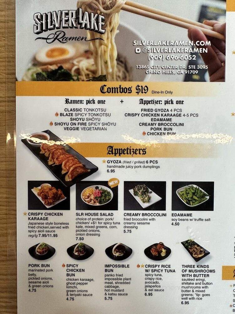 Silverlake Ramen - Chino Hills, CA menu_pic