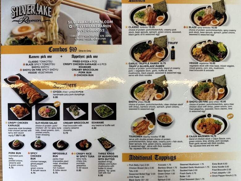 Silverlake Ramen - Chino Hills, CA menu_pic