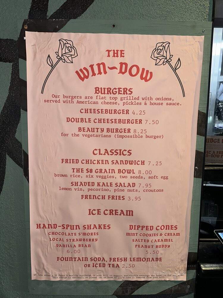 The WinDow - Los Angeles, CA menu_pic