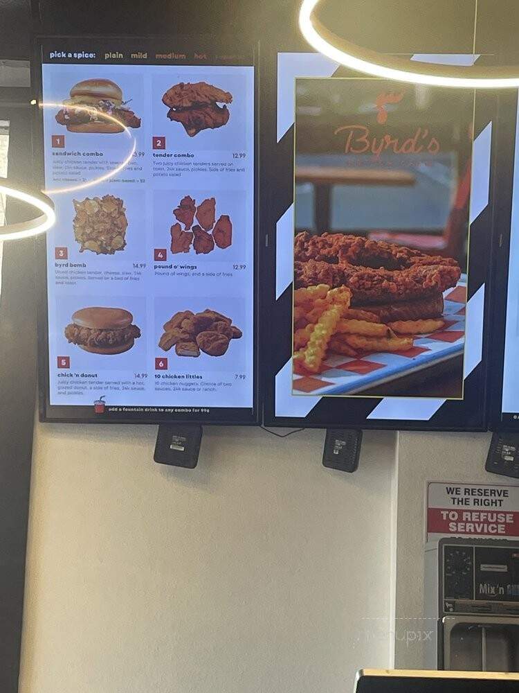 Byrd's Hot Chicken - Redlands, CA menu_pic