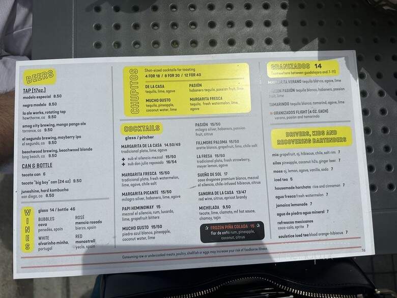 Tacolicious - Manhattan Beach, CA menu_pic