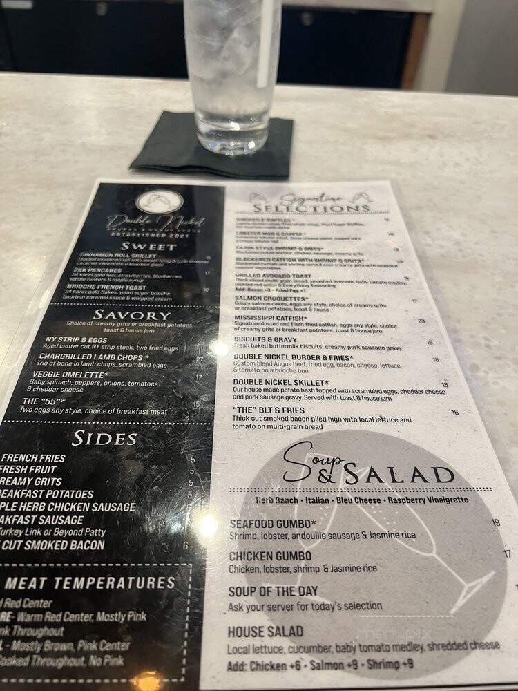 Double Nickle - Cleveland, OH menu_pic