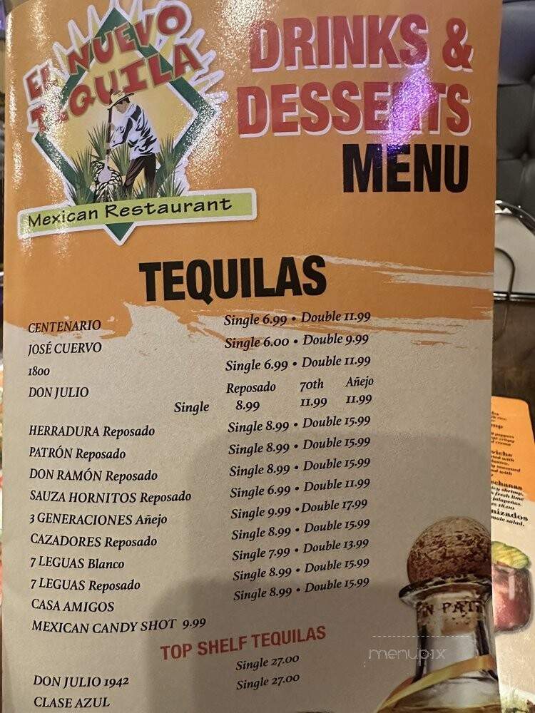 El Nuevo Tequilla - Washington, NC menu_pic