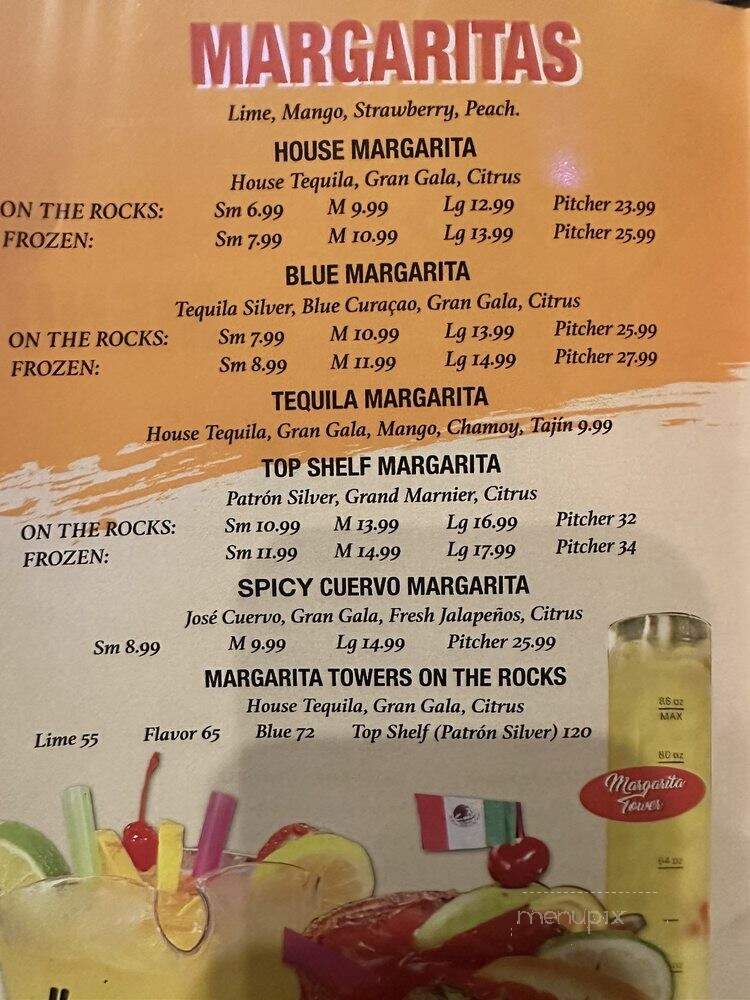 El Nuevo Tequilla - Washington, NC menu_pic