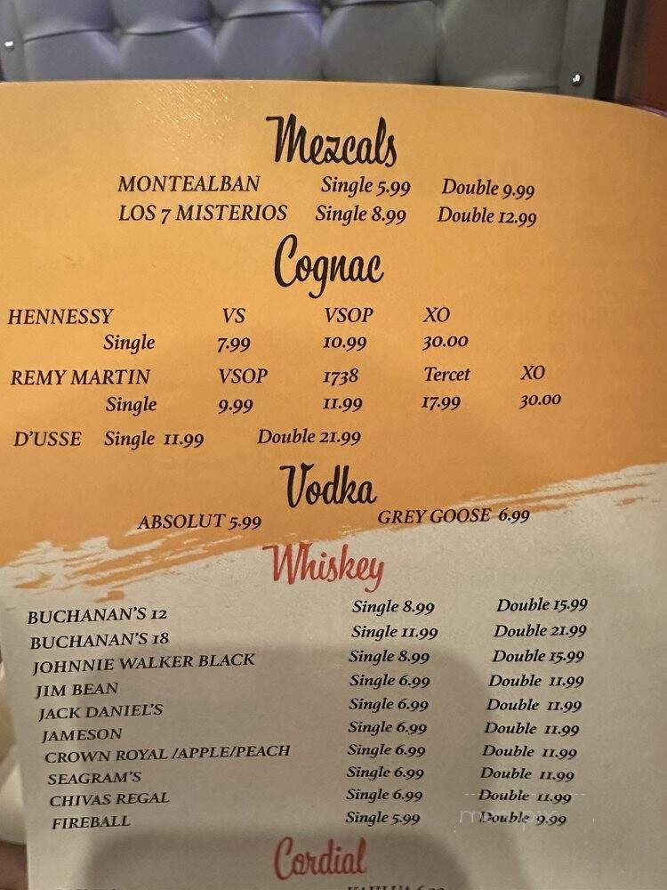 El Nuevo Tequilla - Washington, NC menu_pic