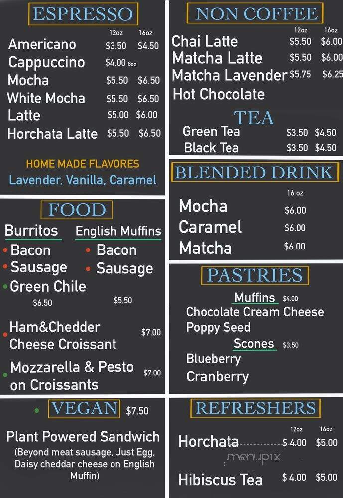 Joe's Coffee Stop - Albany, CA menu_pic