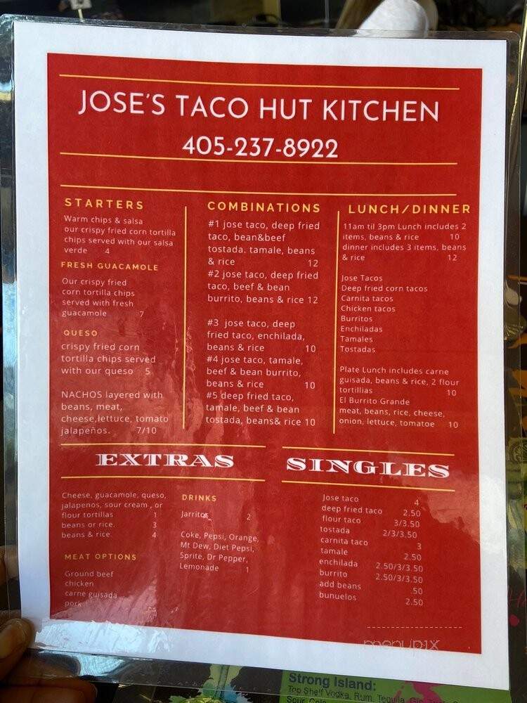 Jose's Taco Hut - Oklahoma City, OK menu_pic