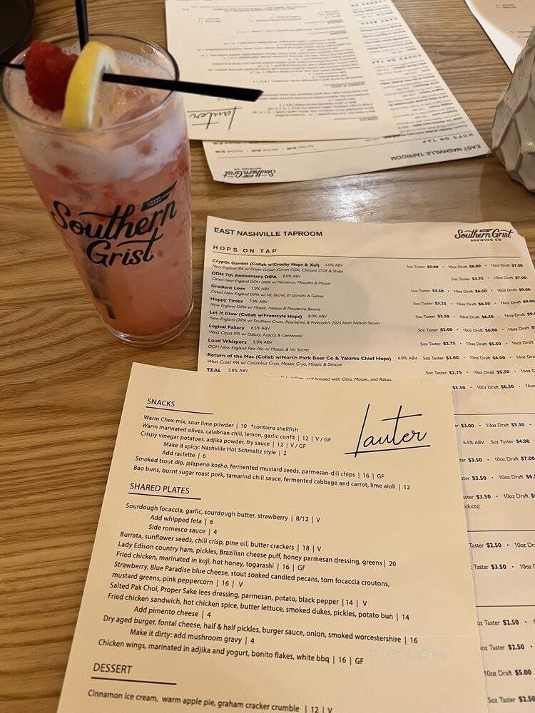 Lauter - Nashville, TN menu_pic