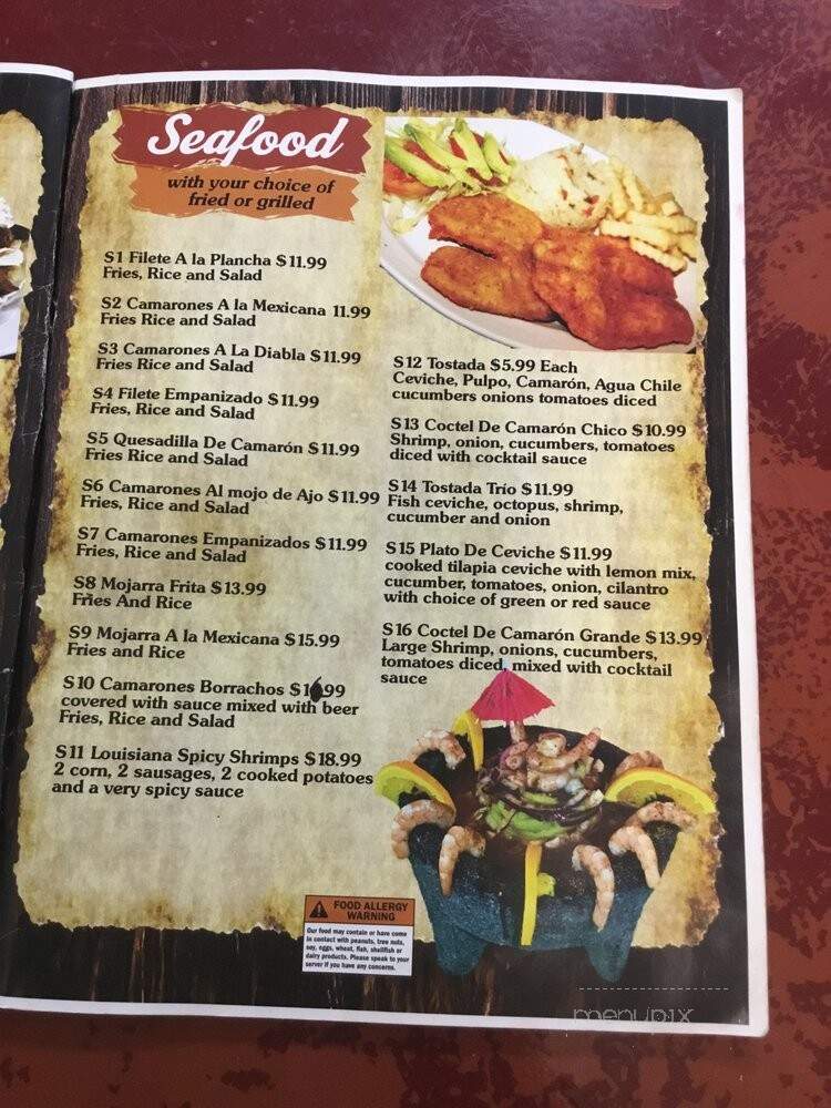 Mexican Limon Seafood and Grill - Everman, TX menu_pic
