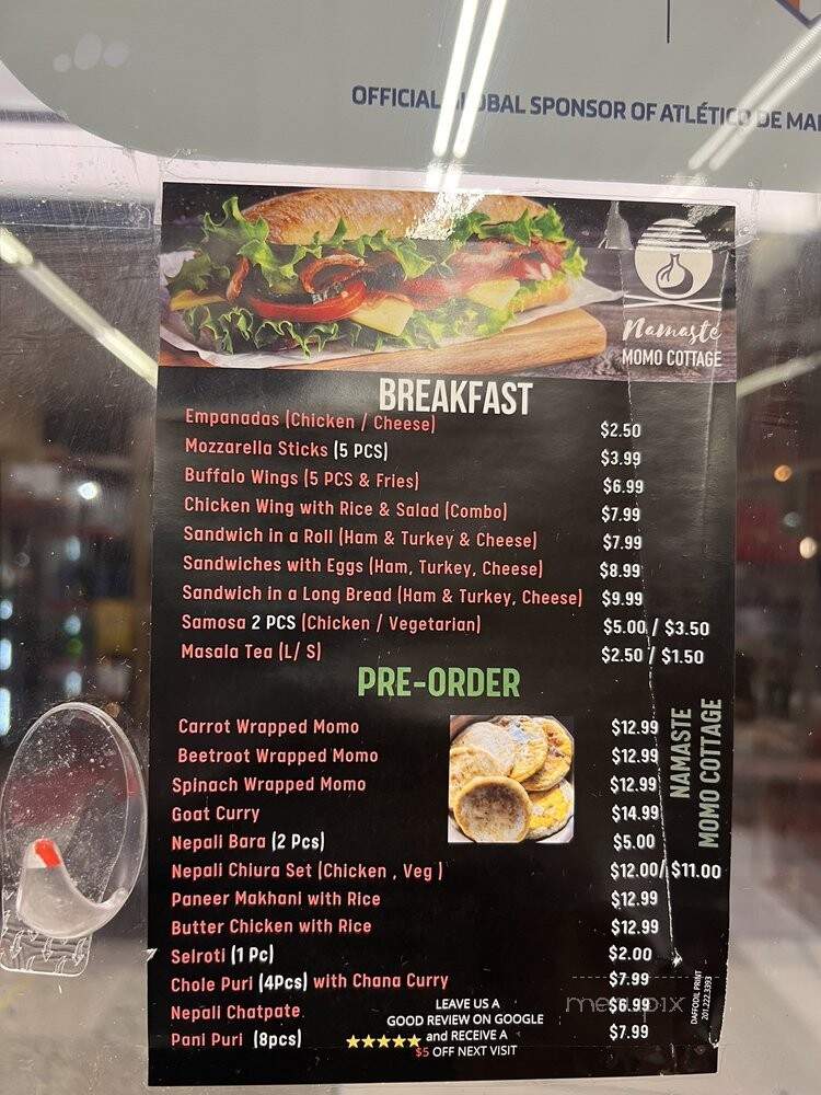 Namaste Momo Cottage - Jersey City, NJ menu_pic