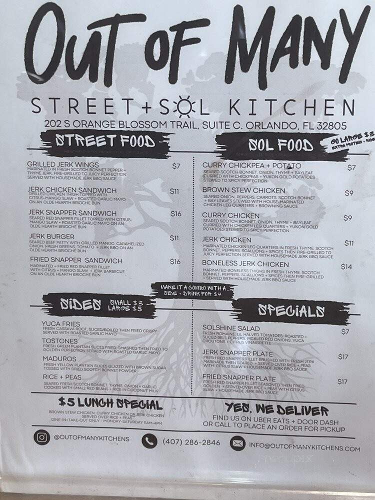 Out of Many Street + Sol Kitchen - Orlando, FL