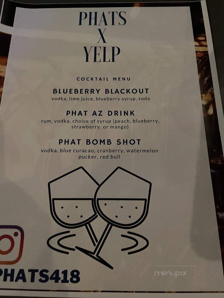 Phat's Bar - Pittsburgh, PA menu_pic