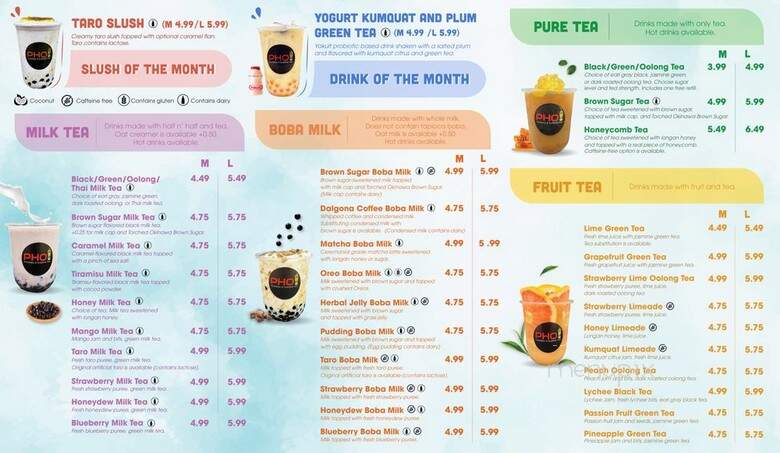 Pho! Noodles & Bubble Tea - Fairview Heights, IL menu_pic