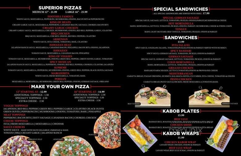 Reos Garden Cafe - Tujunga, CA menu_pic