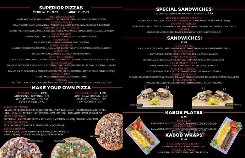 Reos Garden Cafe - Tujunga, CA menu_pic