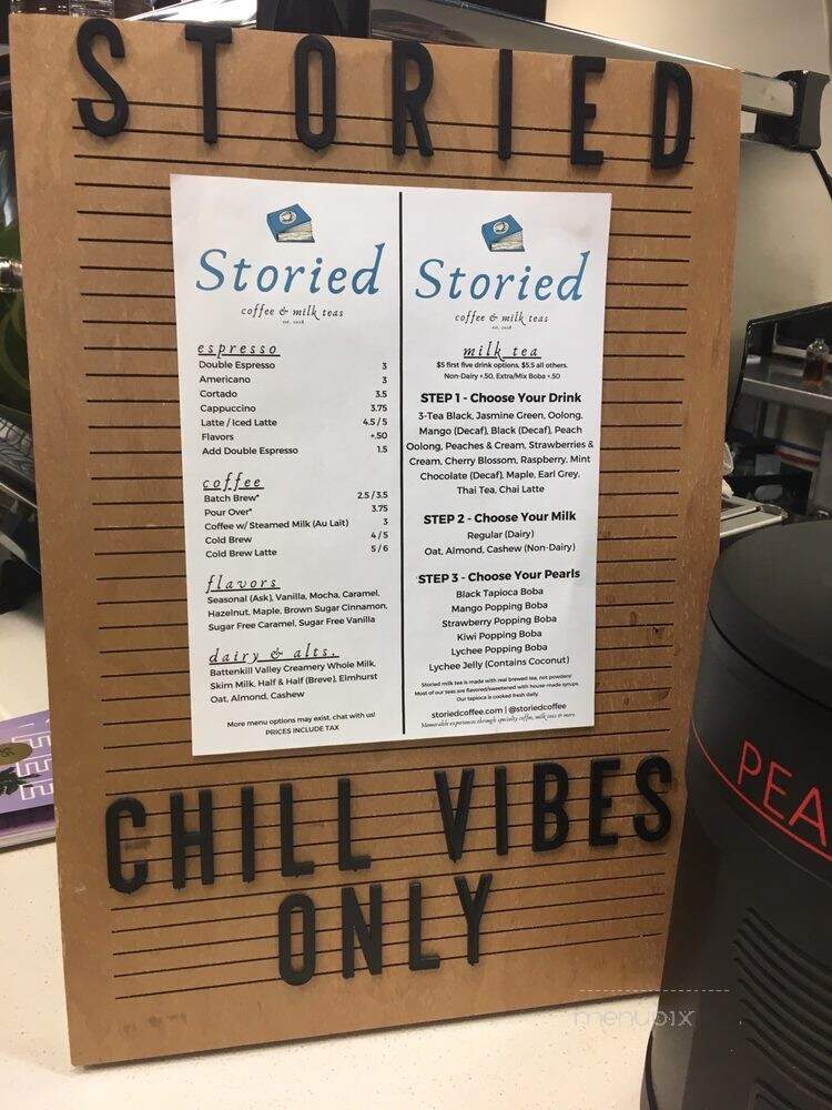 Storied Coffee - Schenectady, NY menu_pic