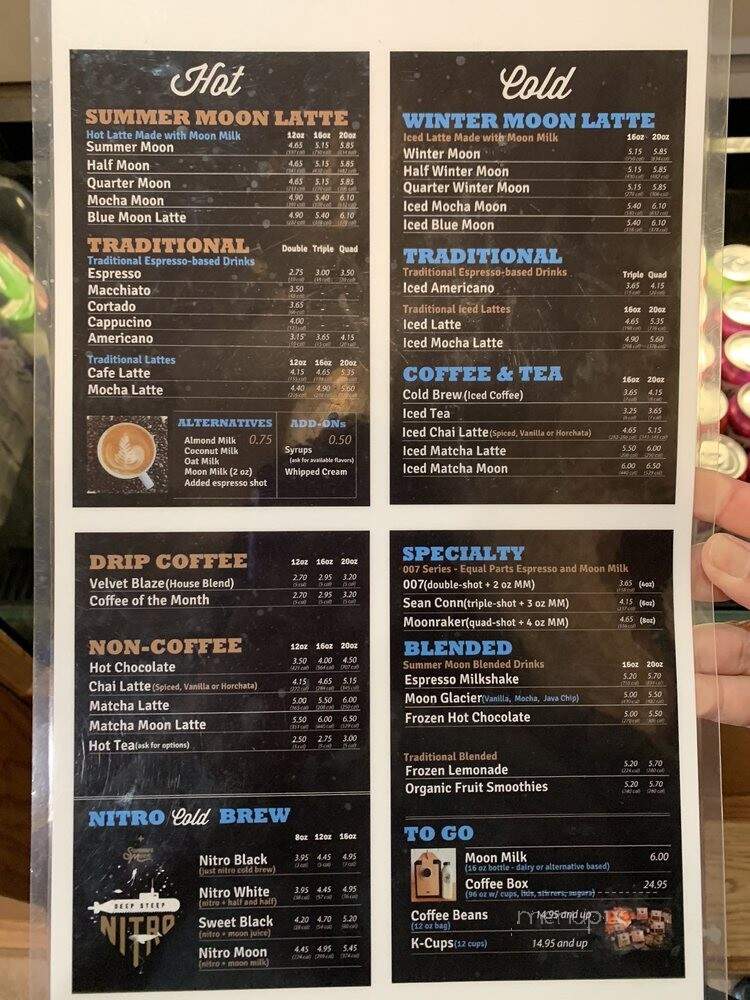 Summer Moon Coffee - San Antonio, TX menu_pic
