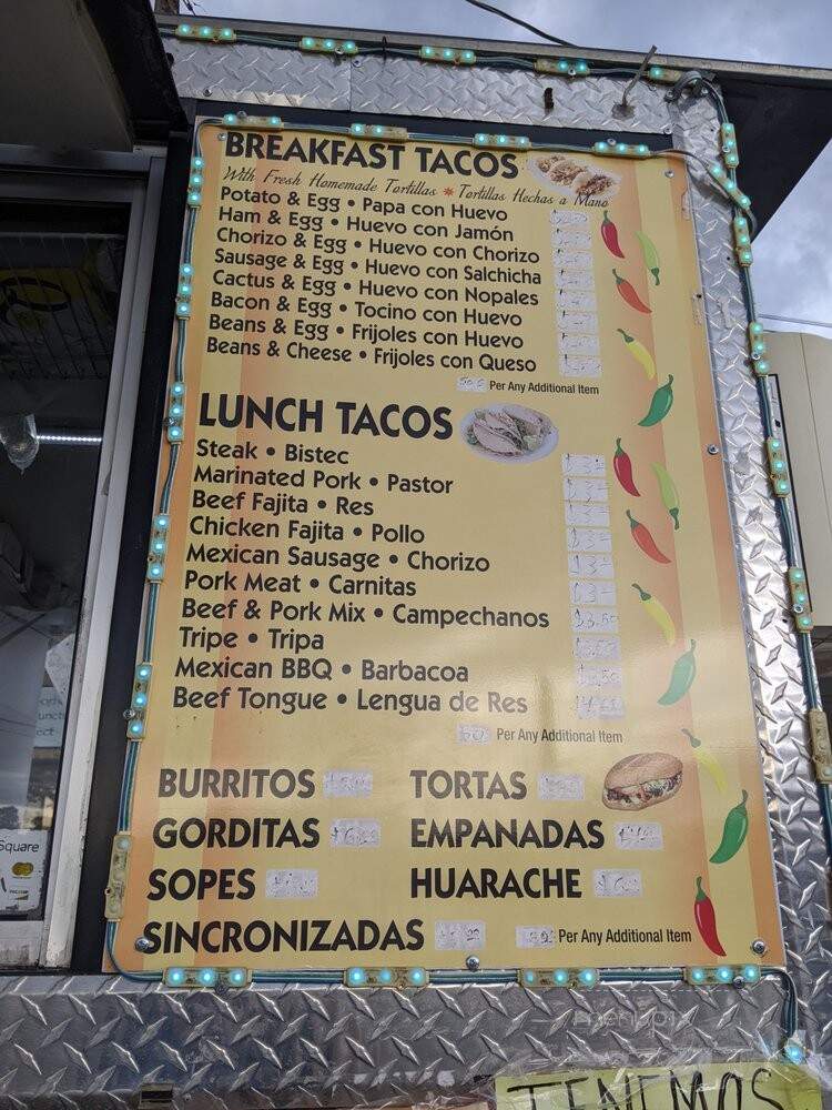 Taqueria El Picante - Austin, TX menu_pic