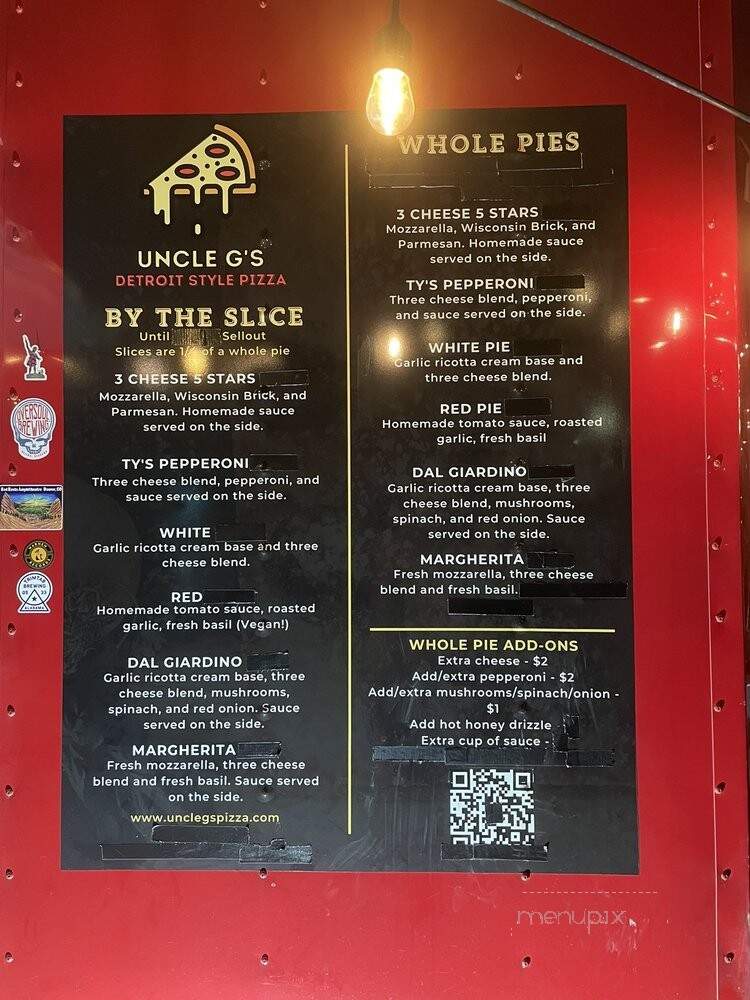 Uncle G's Pizza - Birmingham, AL menu_pic