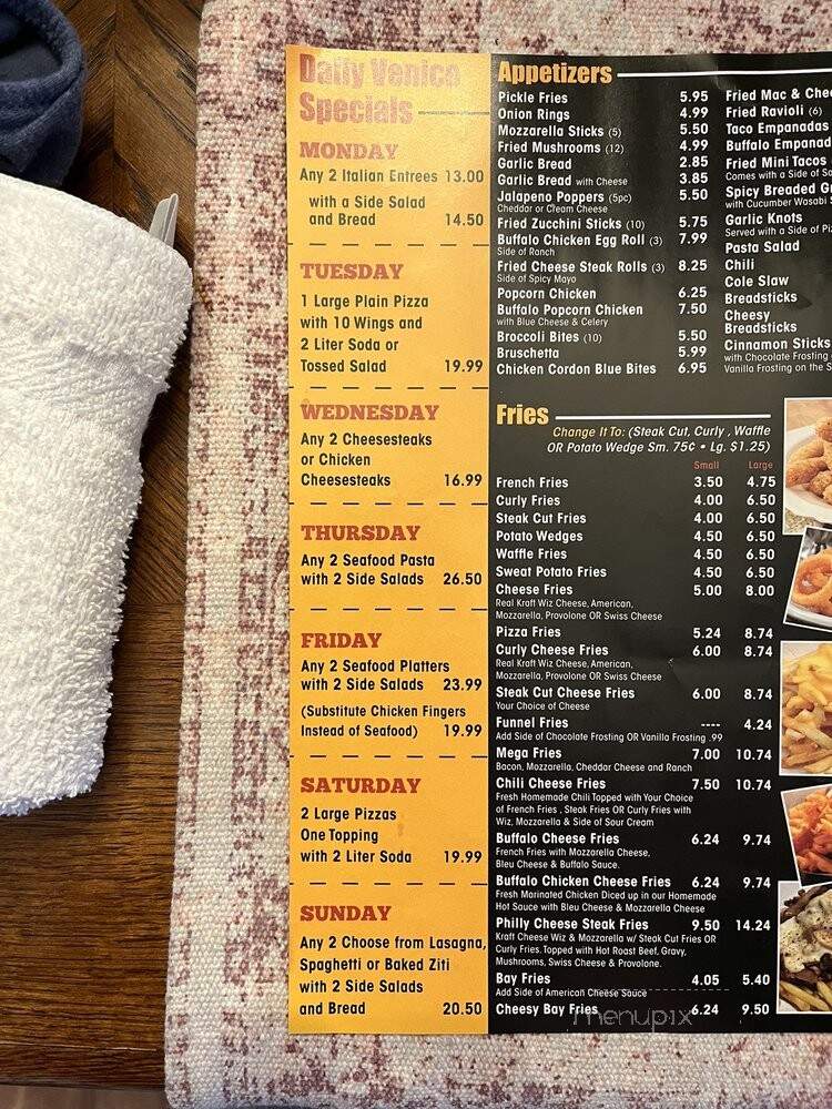 Venice Pizza and Grill - Philadelphia, PA menu_pic