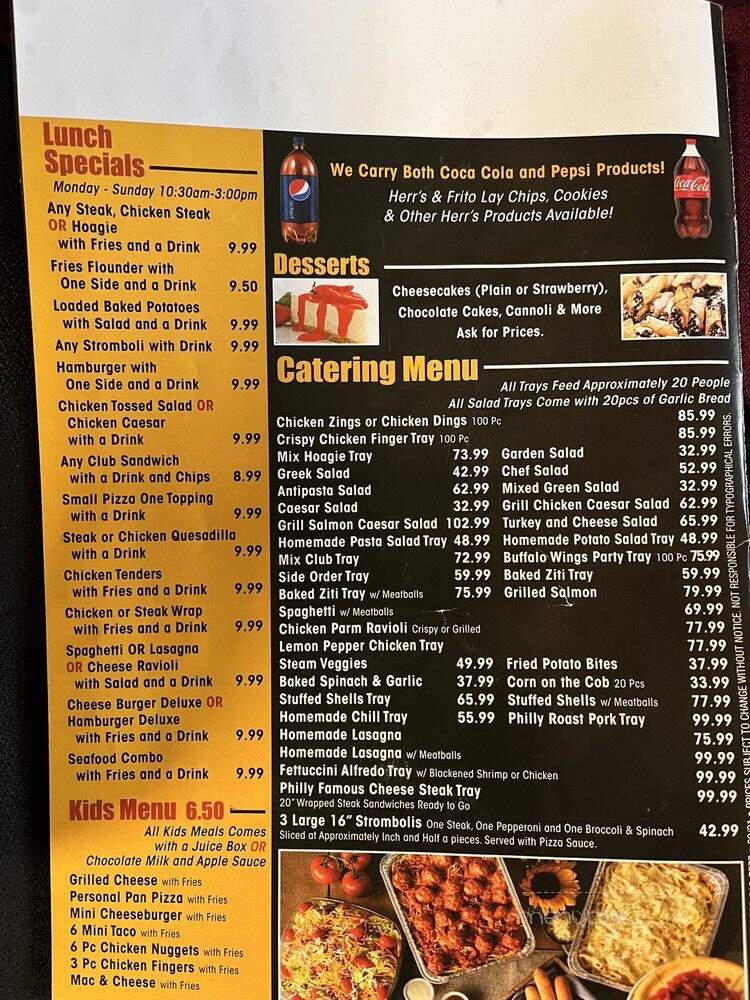 Venice Pizza and Grill - Philadelphia, PA menu_pic