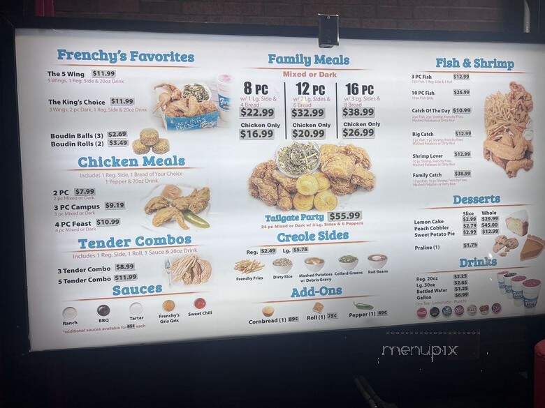 Frenchys - Houston, TX menu_pic