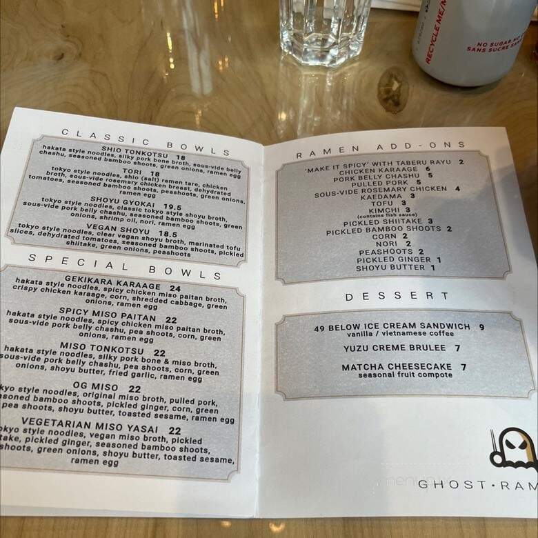 Ghost Ramen - Victoria, BC menu_pic