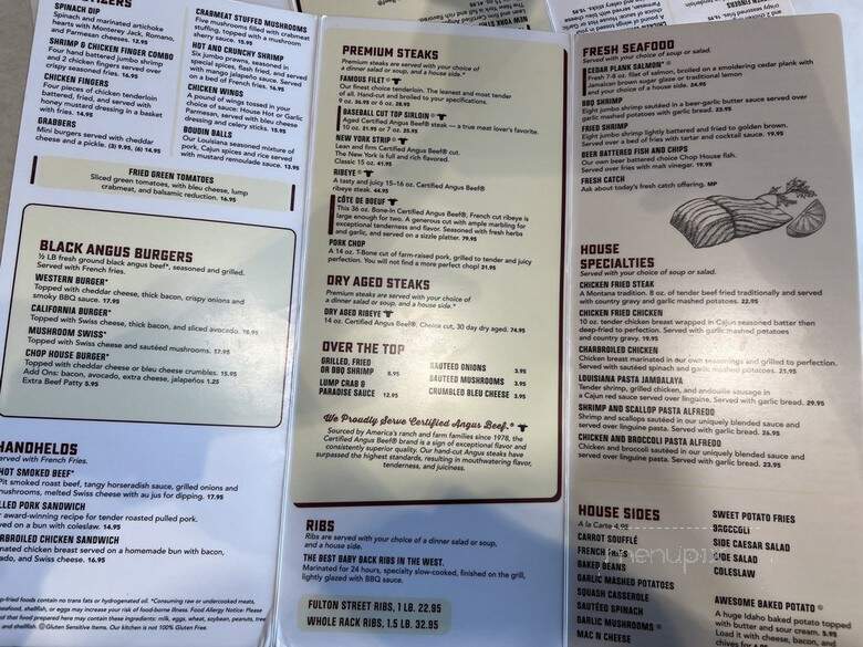 Idaho Rib and Chophouse - Idaho Falls, ID menu_pic