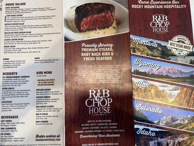 Idaho Rib and Chophouse - Idaho Falls, ID menu_pic