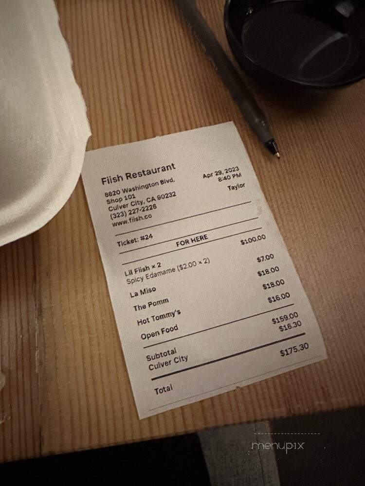 Little Fiish - Culver City, CA menu_pic