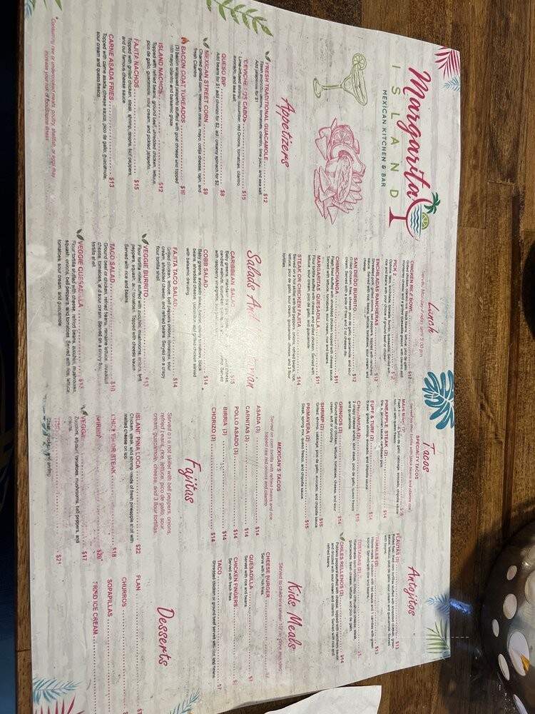 Margarita Island - Merritt Island, FL menu_pic