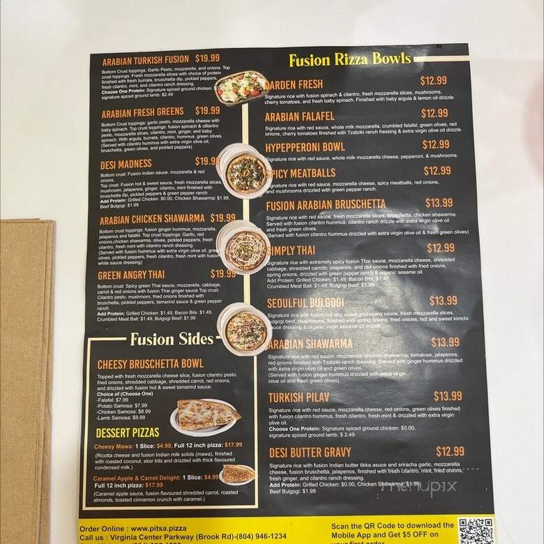 Pitsa - Glen Allen, VA menu_pic