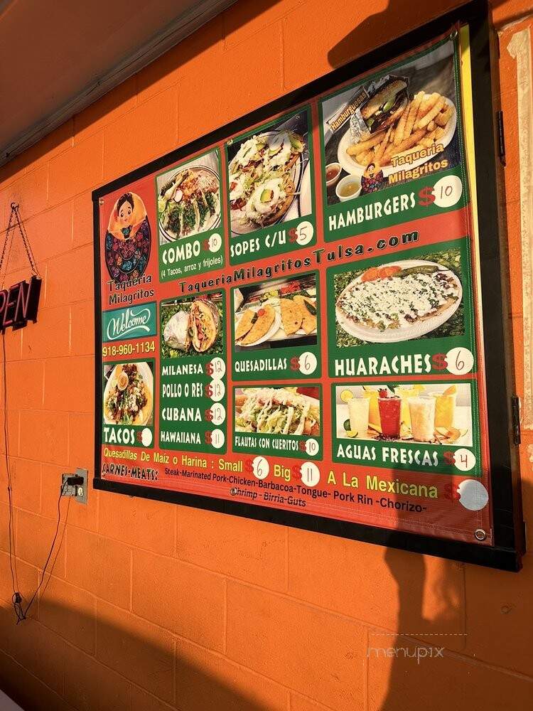 Taqueria Milagritos - Tulsa, OK menu_pic