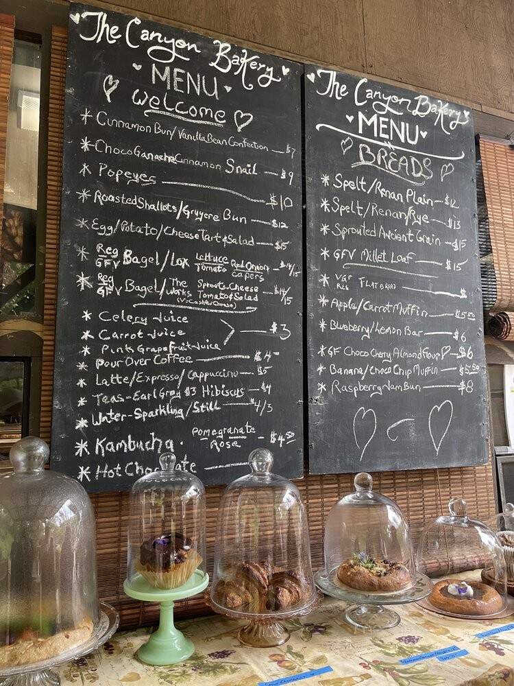 The Canyon Bakery - Topanga, CA menu_pic