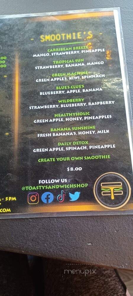 Toasty Sandwich Shop - Yonkers, NY menu_pic