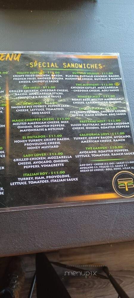 Toasty Sandwich Shop - Yonkers, NY menu_pic