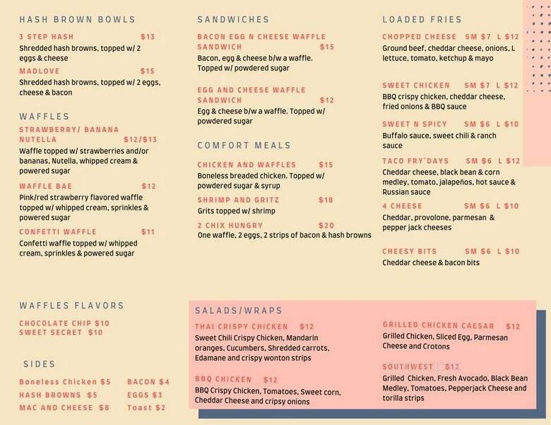 2 Chix - Brooklyn, NY menu_pic